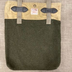 Filson Green Wool Tote Bag
